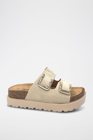 Sandalias con plataforma - Beige