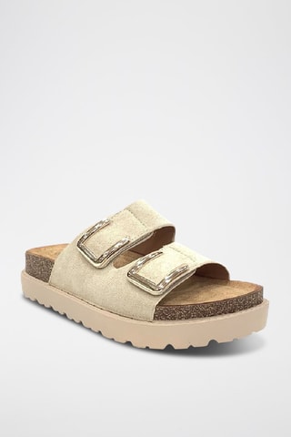 Sandalias con plataforma - Beige