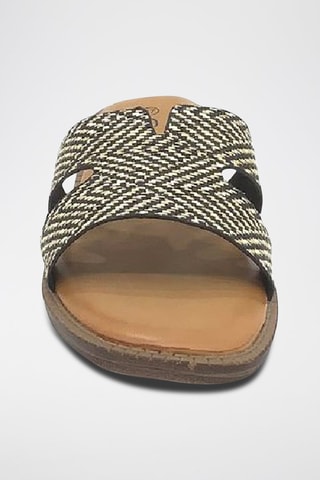 Sandalias de cuña - Beige y negro