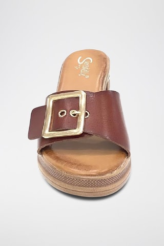 Sandalias de tacón - Marrón