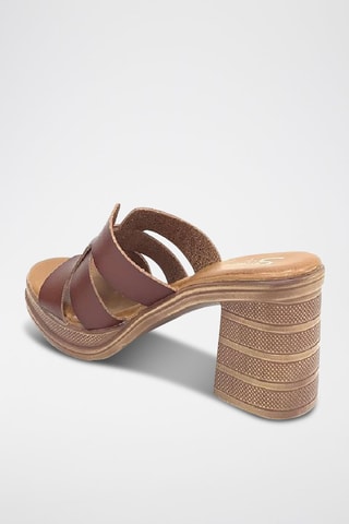 Sandalias de tacón - Marrón