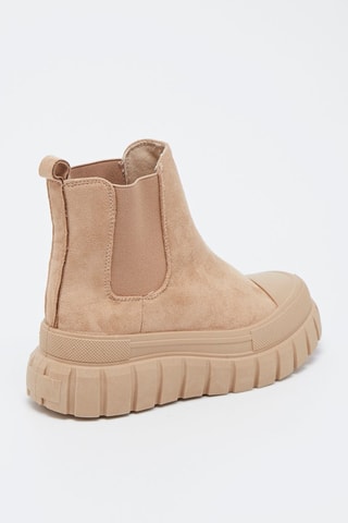 Botines Chelsea con plataforma - 
Salmón