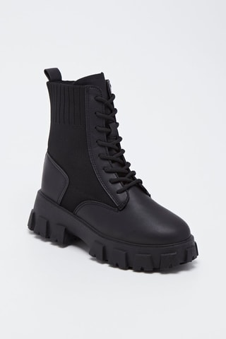 Botines con plataforma - 
Negro
