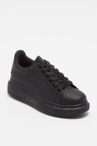 Sneakers con zeppa - Nero