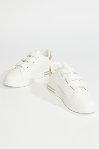 Zapatillas - Blanco y dorado