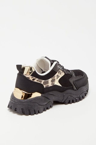 Sneakers con zeppa - Nero