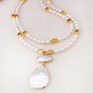 Collana - Ottone placcato oro & ametista