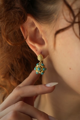 Orecchini - Turchesi e zirconi