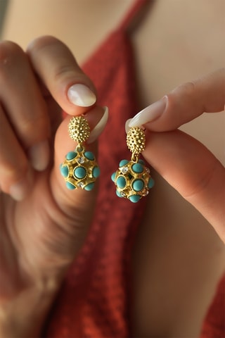 Orecchini - Turchesi e zirconi