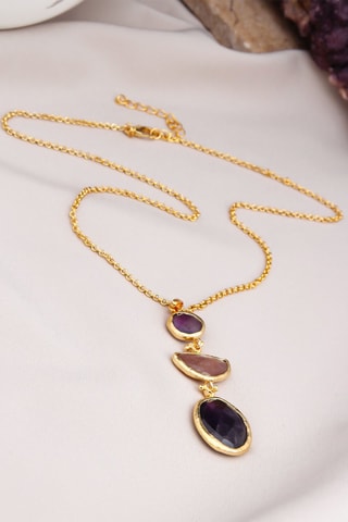 Collana - Ametista e pietra di sole