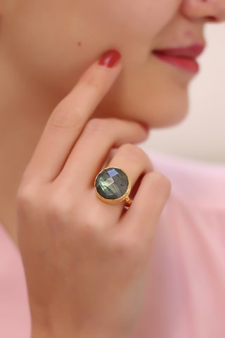 Anello - Bronzo e labradorite