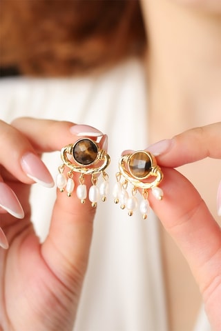 Orecchini - Occhio di tigre