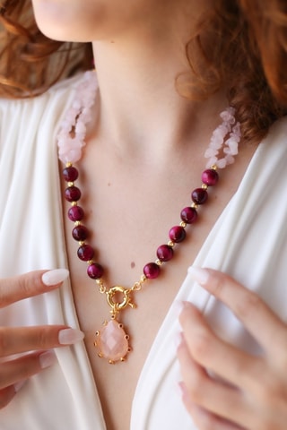 Collana - Quarzo e agate