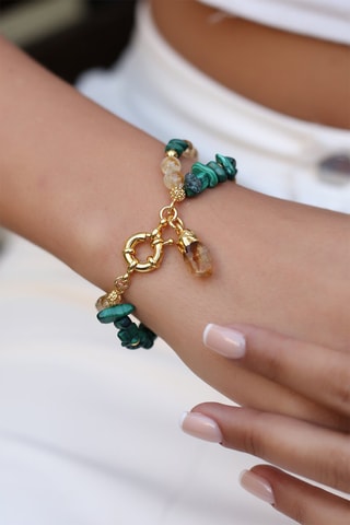 Bracciale laminato oro giallo Citrino