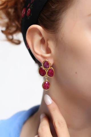 Orecchini laminato oro giallo Agata