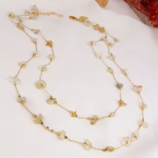 Collana - Ottone placcato oro e citrino