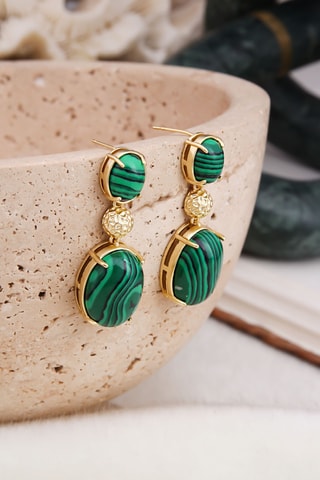 Orecchini - Malachiti