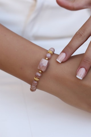 Bracciale laminato oro giallo - Pietre di sole