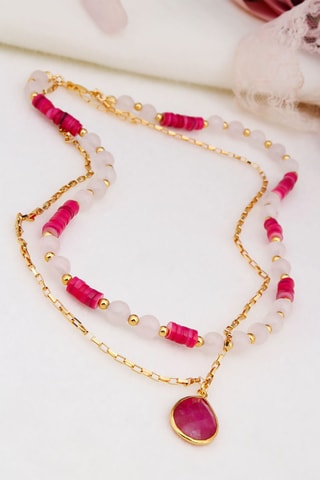 Collana doppio giro - Rodoniti