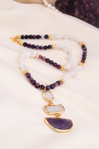 Collana - Ametiste e perle coltivate