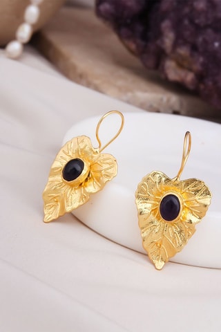 Orecchini - Placcato oro giallo e ametiste