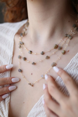 Collana multifilo - Labradoriti