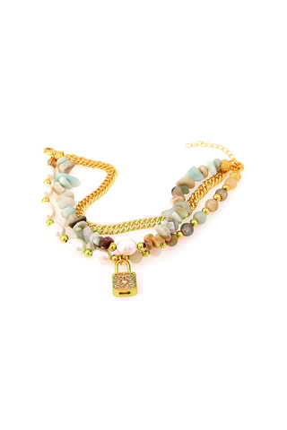 Bracciale Amazzonite e perla coltivata