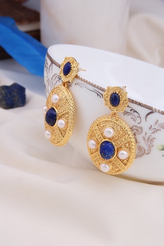 Orecchini - Lapislazzuli e perle coltivate