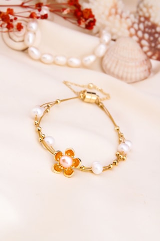 Bracciale - Dorato e bianco