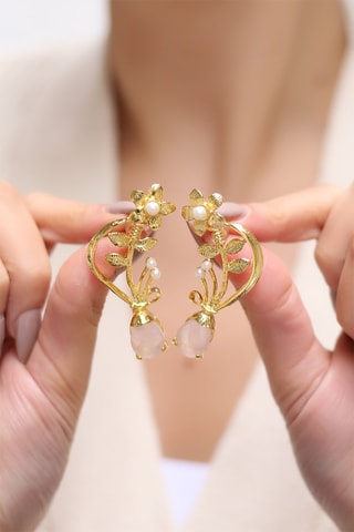 Orecchini Quarzo rosa