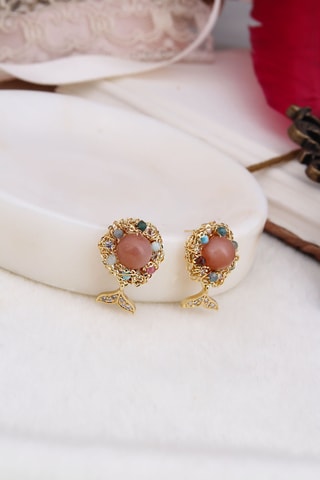 Orecchini - Quarzo fragola 