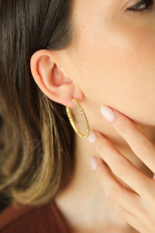 Orecchini a cerchio - Placcato oro giallo