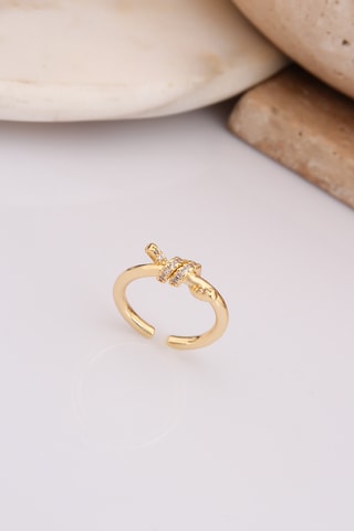 Anello - Placcato oro giallo e zirconi 