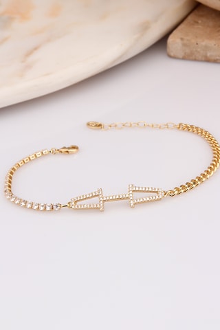 Bracciale - Placcato oro giallo e zirconi 