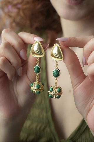 Orecchini - Malachiti