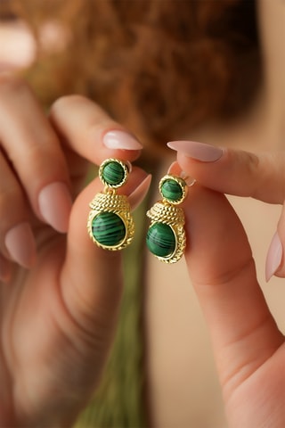 Orecchini - Malachiti