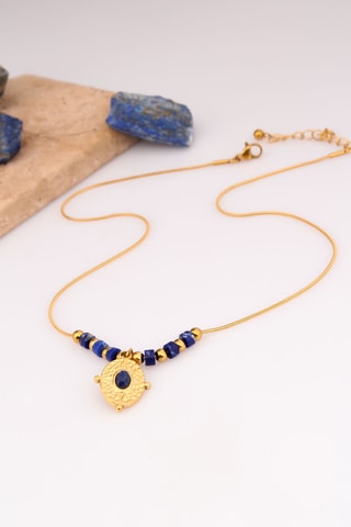 Collana - Placcato oro giallo e lapislazzuli