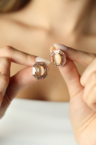 Orecchini - Placcato oro giallo e pietre di sole