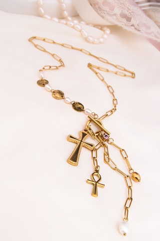 Collana - Placcato oro giallo e zirconi