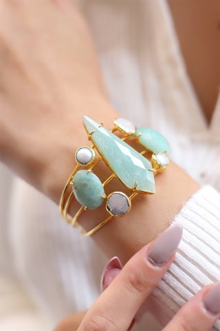 Bracciale - Amazzoniti e perle