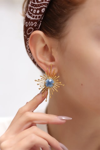 Orecchini - Opale blu 