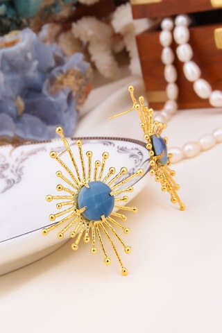 Orecchini - Opale blu 