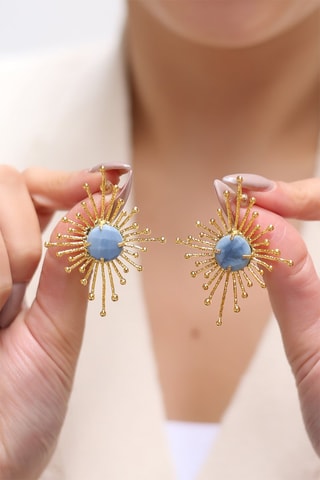 Orecchini - Opale blu 