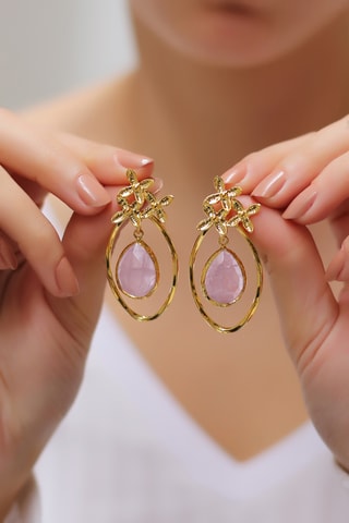 Orecchini Quarzo rosa