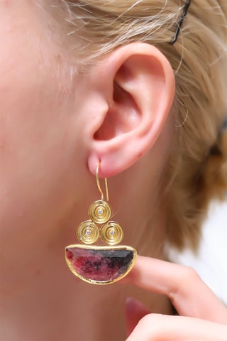 Orecchini - Rodonite