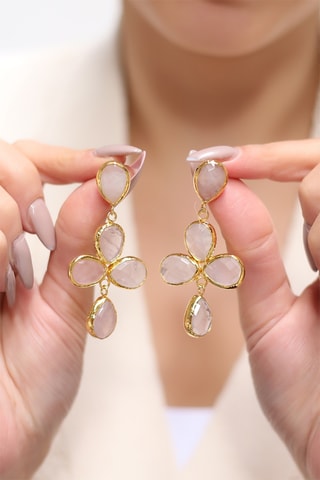 Orecchini Quarzo rosa