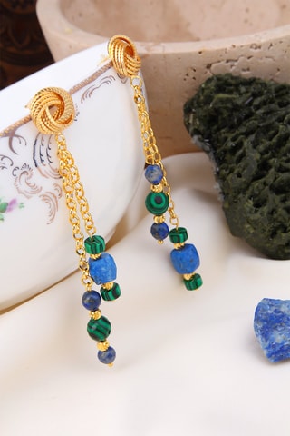 Orecchini - Lapislazzuli e malachiti