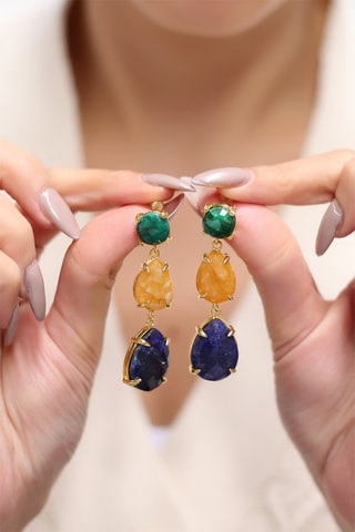 Orecchini - Agata e citrino