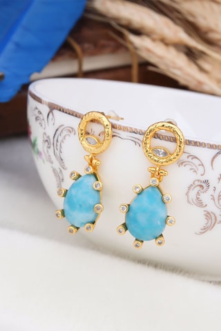 Orecchini - Turchesi e zirconi