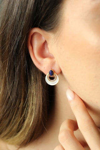 Orecchini - Placcato oro giallo e lapislazzuli